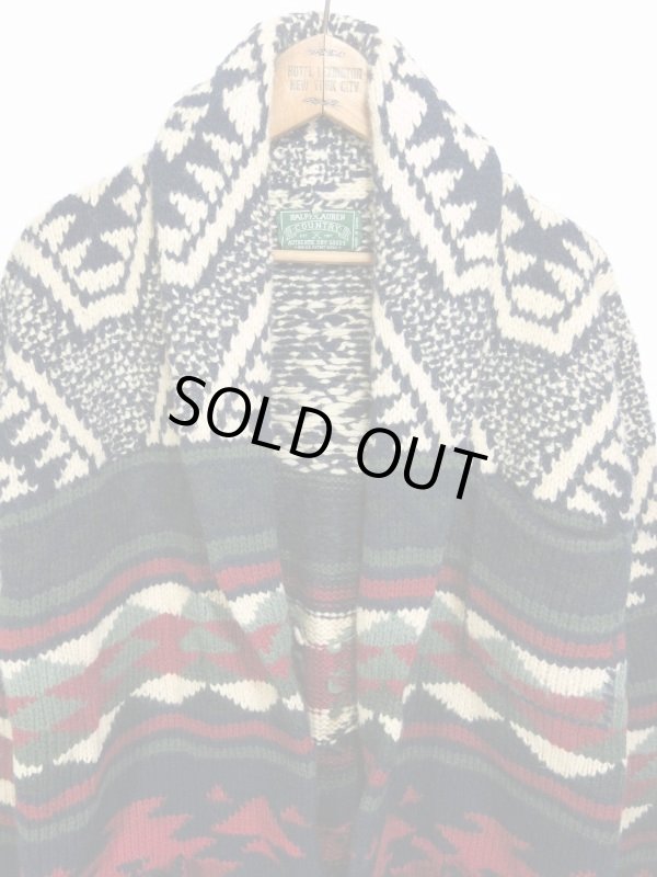 画像2: ポロカントリー ラルフローレン COUNTORY ネイティブ柄 ハンドニット