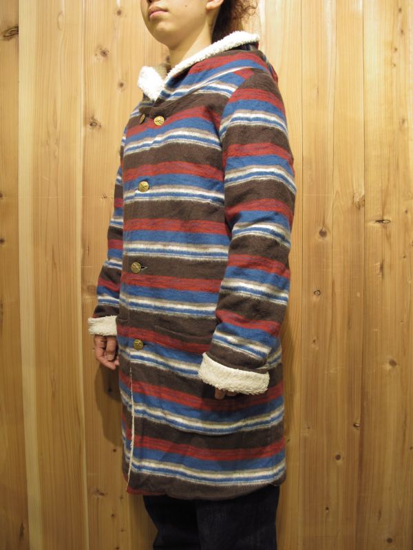 画像: SALE！！\29400→\23520！La rosa de la fabrica ranch hood coat  brown × blue