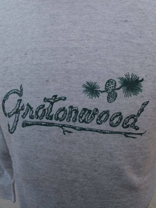 画像2: 送料無料！50s VINTAGE SWEAT SHRTS {groton wood}PRINT ビンテージスウェット 染み込み