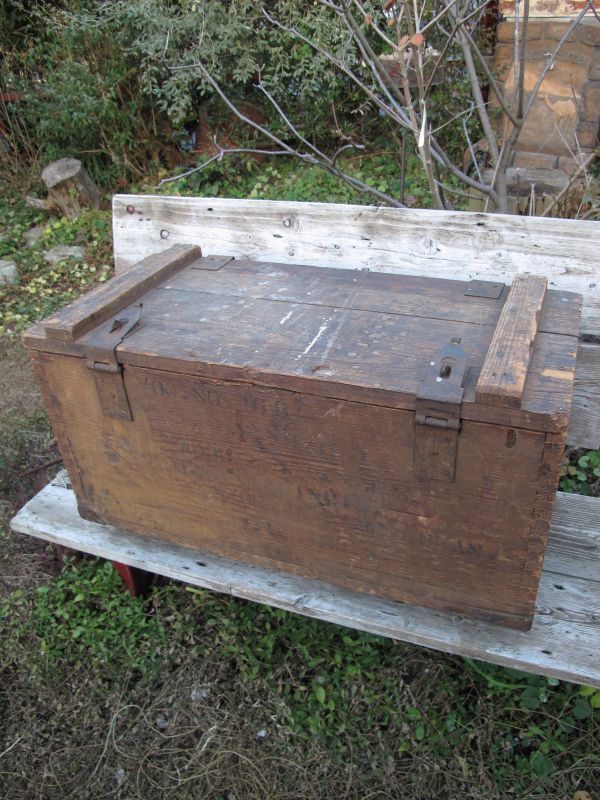 画像1: ＵＳＡ輸入 30's VINTAGE ビンテージ Wood tool BOX 道具箱 