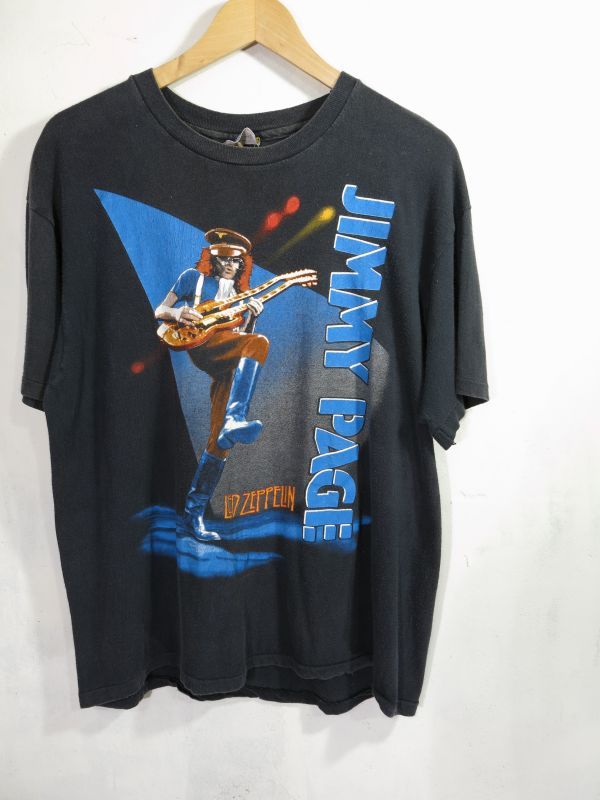 USA 80's Vintage LED ZEPPELIN JIMMY PAGE Tシャツ バンド ジミーページ