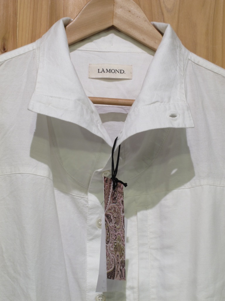 画像: SALE！！定価￥１０２９０！ LAMOND スタンドネックシャツ　WHITE